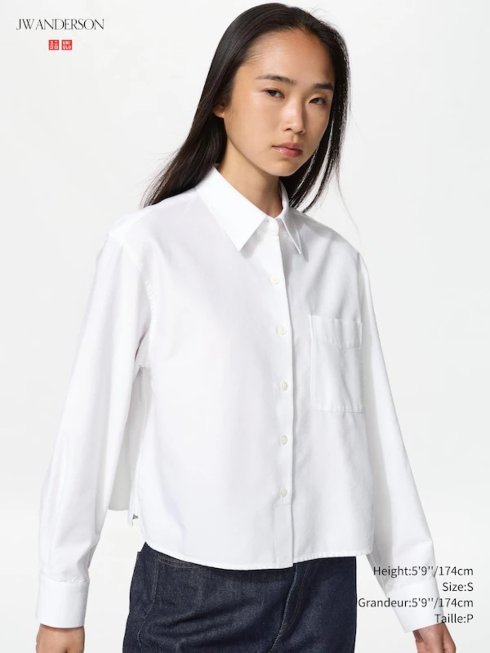 Uniqlo White Button-Down Cotton Shirt